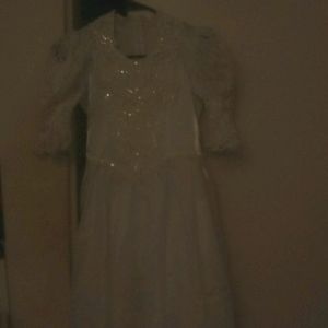 White dress for girl 12 yrs nice with embroidery